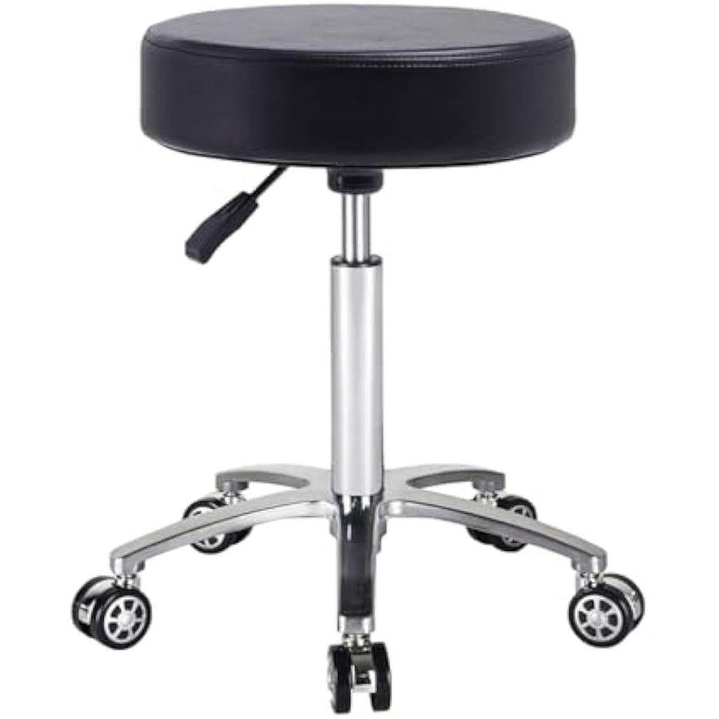 Antlu Rolling Massage Stool - Adjustable Swivel Salon Chair with Wheels