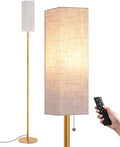 EDISHINE LED Floor Lamp – Dimmable Standing Lamp with Remote Control, Gold