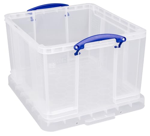 Really Useful Box 42 Litre Clear Plastic Storage Bins | Pack of 2