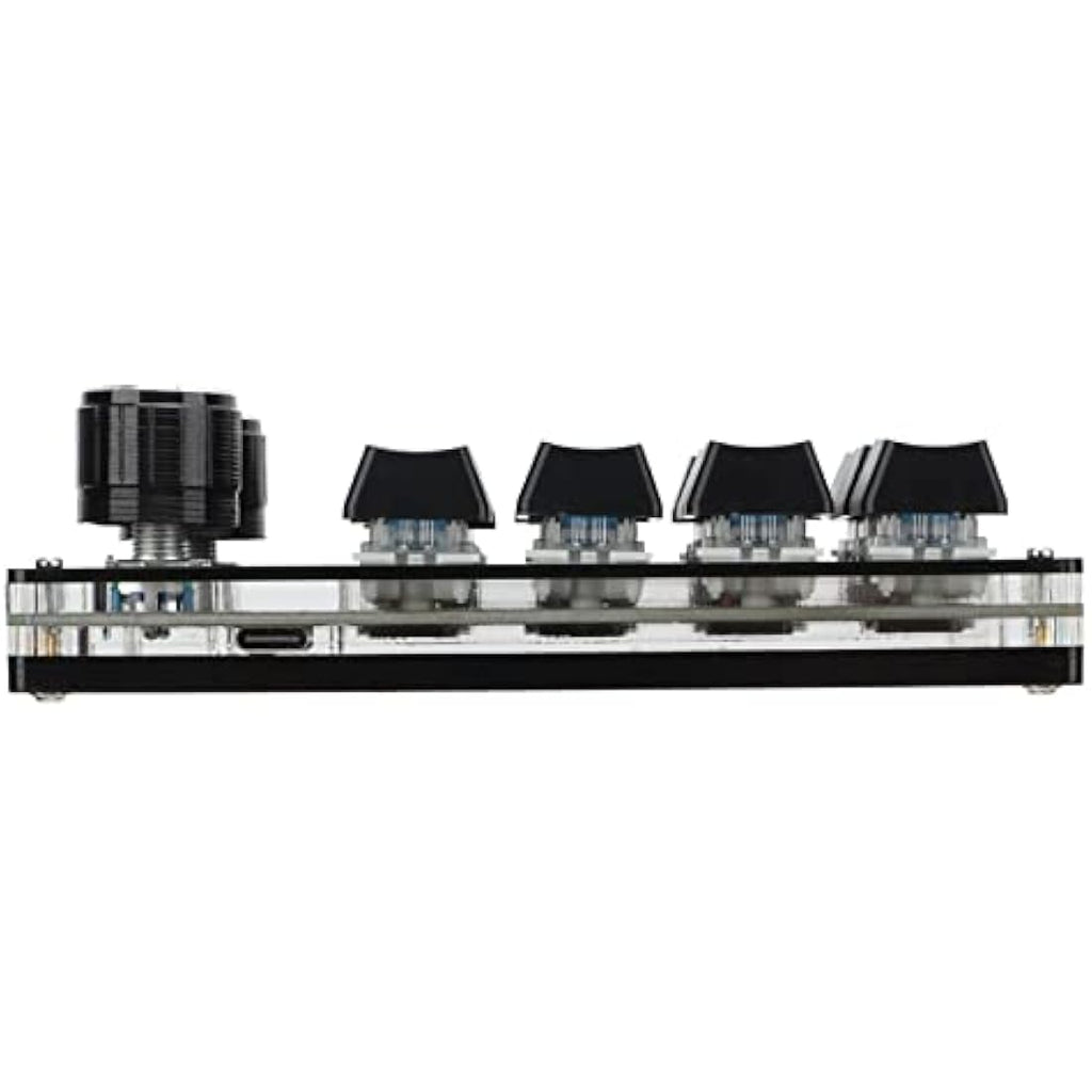 zalati 12-Key Programmable Mechanical Macro Pad with Knob - Black