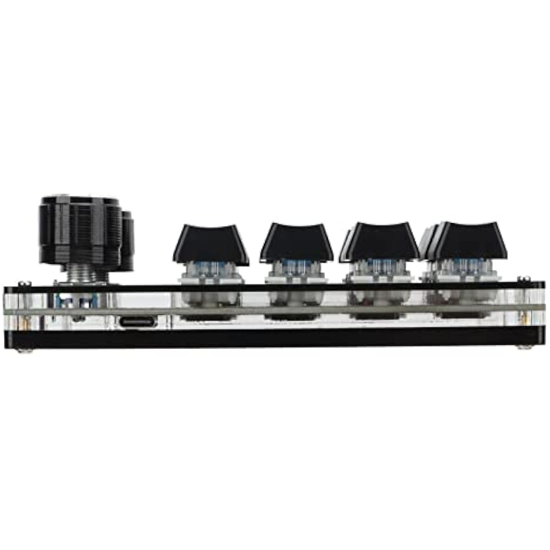 zalati 12-Key Programmable Mechanical Macro Pad with Knob - Black
