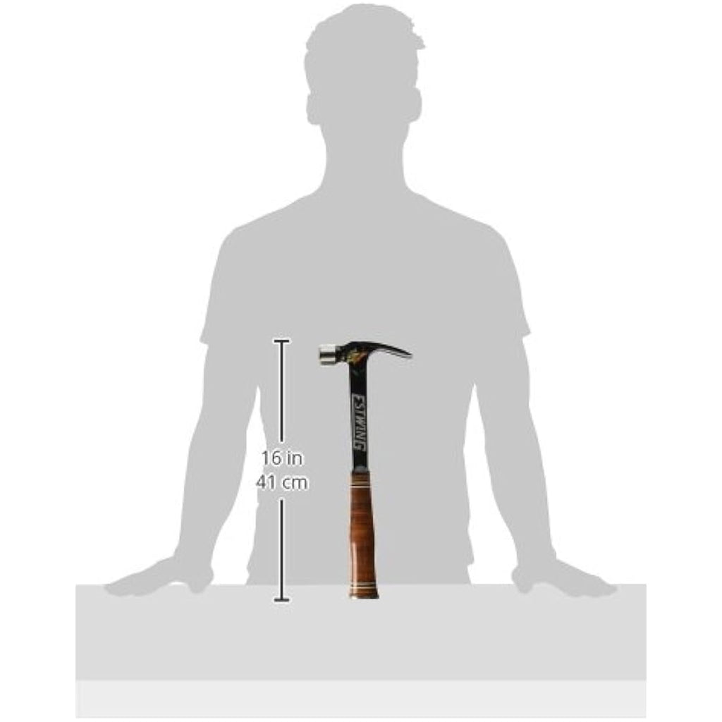 Estwing E19SM Ultra Framing Hammer – 19oz Milled Face Leather Grip