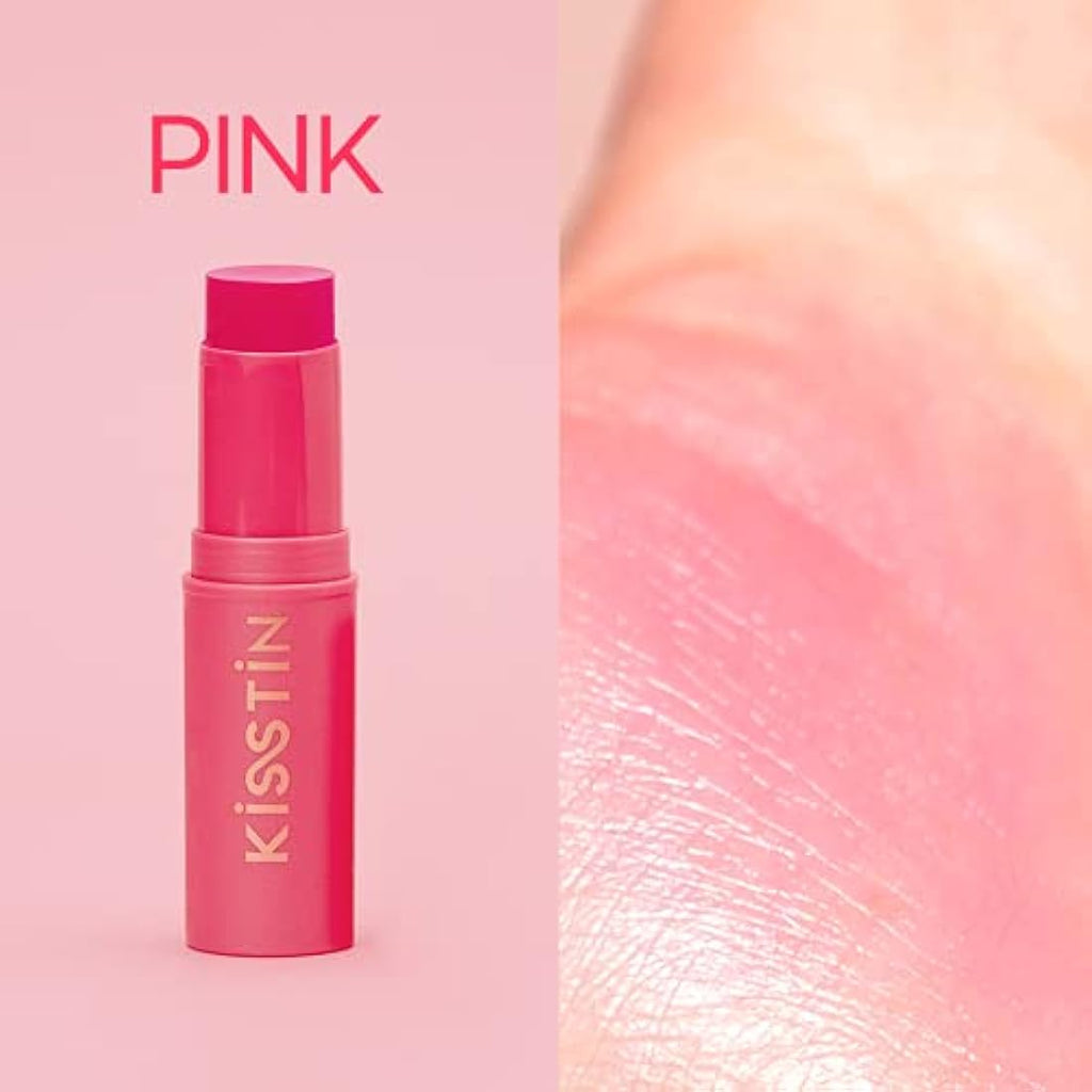 Kahi Kisstin Balm - Tinted Pink Lip Stick for Women, 0.31 oz Glossy