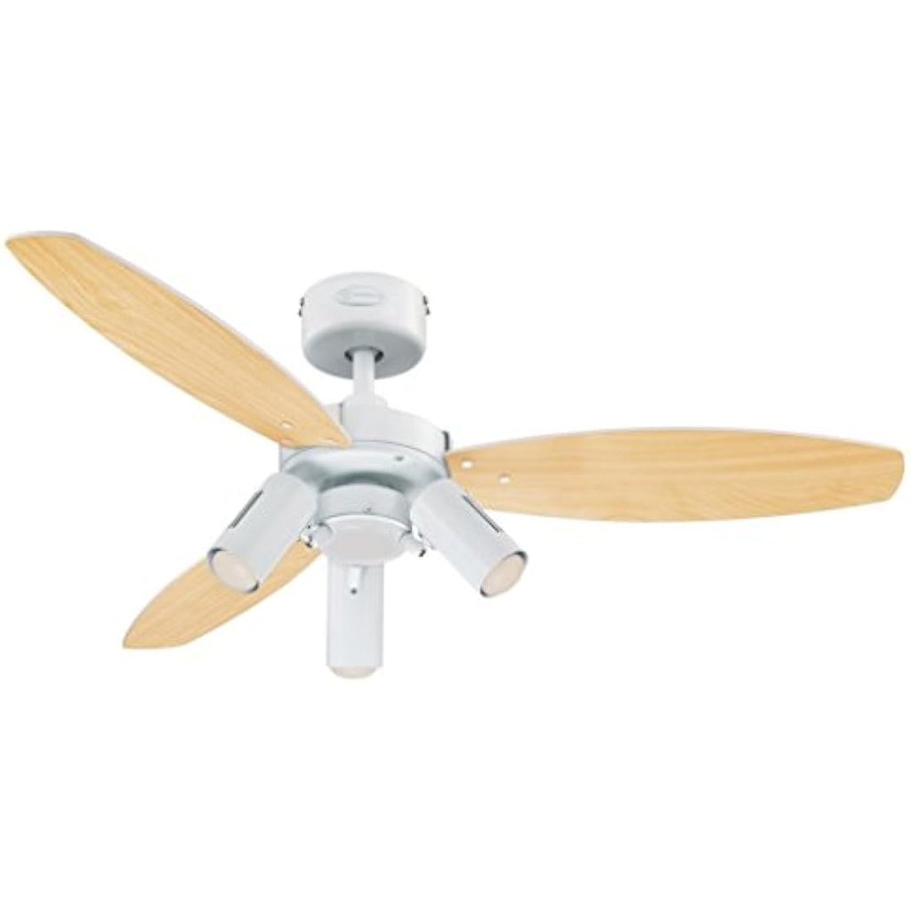 Westinghouse Jet Plus 105cm Indoor Ceiling Fan | White & Light Maple
