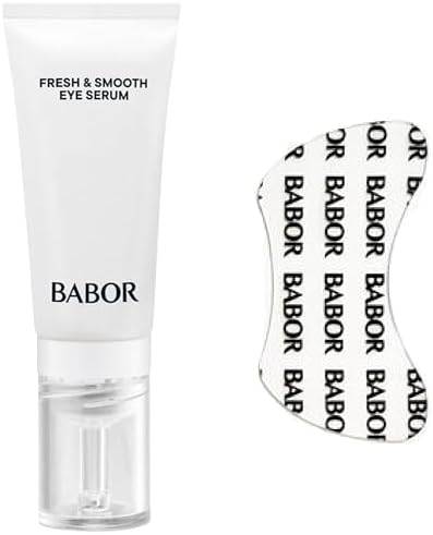 BABOR Instant Fresh & Smooth Eye Serum and Reusable Eye Pads - 15ml