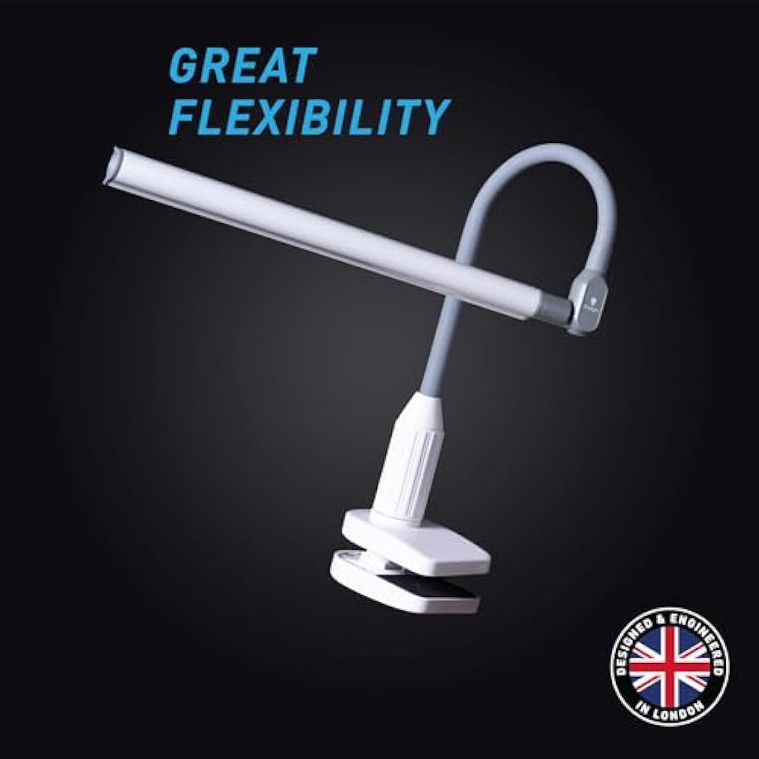 Daylight UnoPro Clamp Lamp | High CRI 95 LED Task Light - White