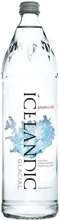 Icelandic Glacial Sparkling Water – 750ml Glass Bottles (12 Pack)
