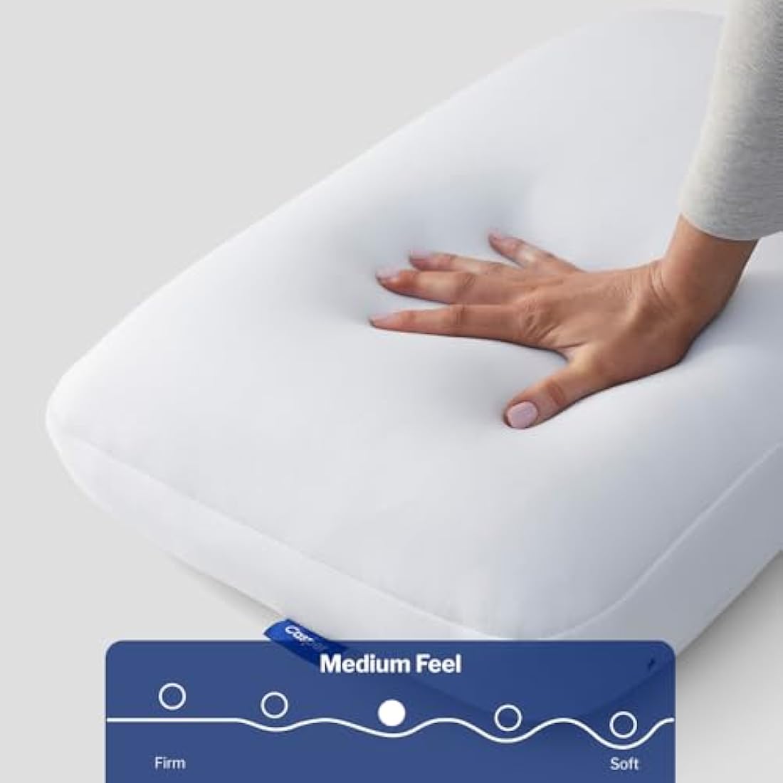 Casper Hybrid Pillow – Supportive Foam and Fiber Bedding, Standard White