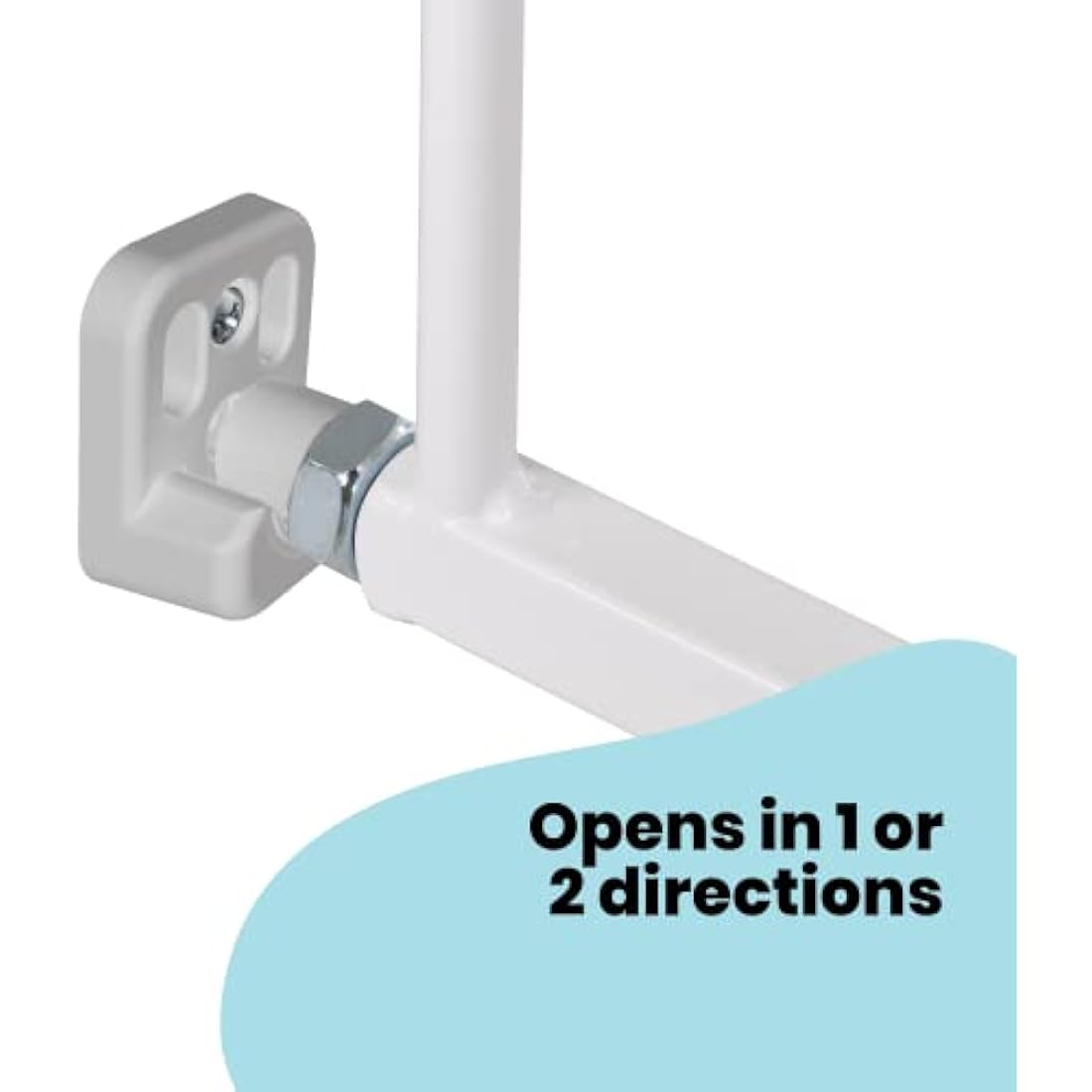 Safety 1st Wall Fix Extending Metal Baby Gate for Stairs | White