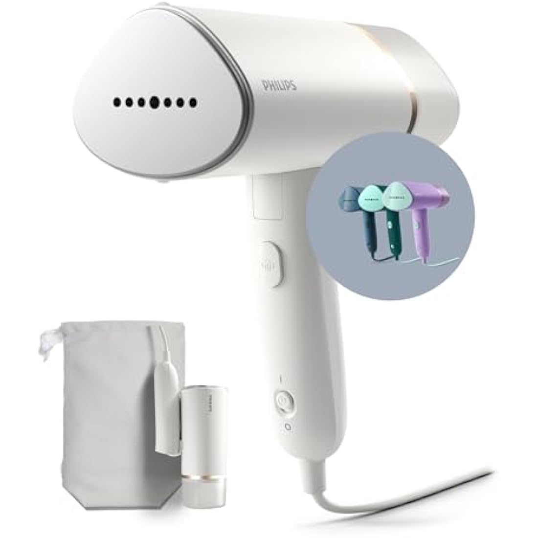 Philips 3000 Series Handheld Steamer | 1000W Foldable Travel Iron