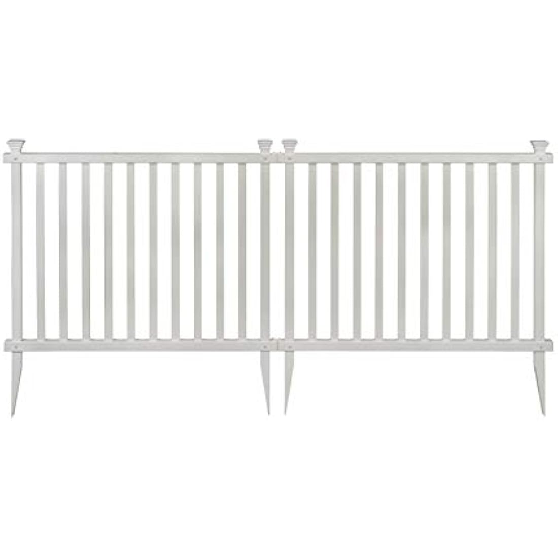 Zippity No Dig Baskenridge White Vinyl Garden Fence - 36in H x 42in W (2-Pack)