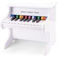 New Classic Toys Wooden Toy Grand Piano | 18-Key Musical Toy - White