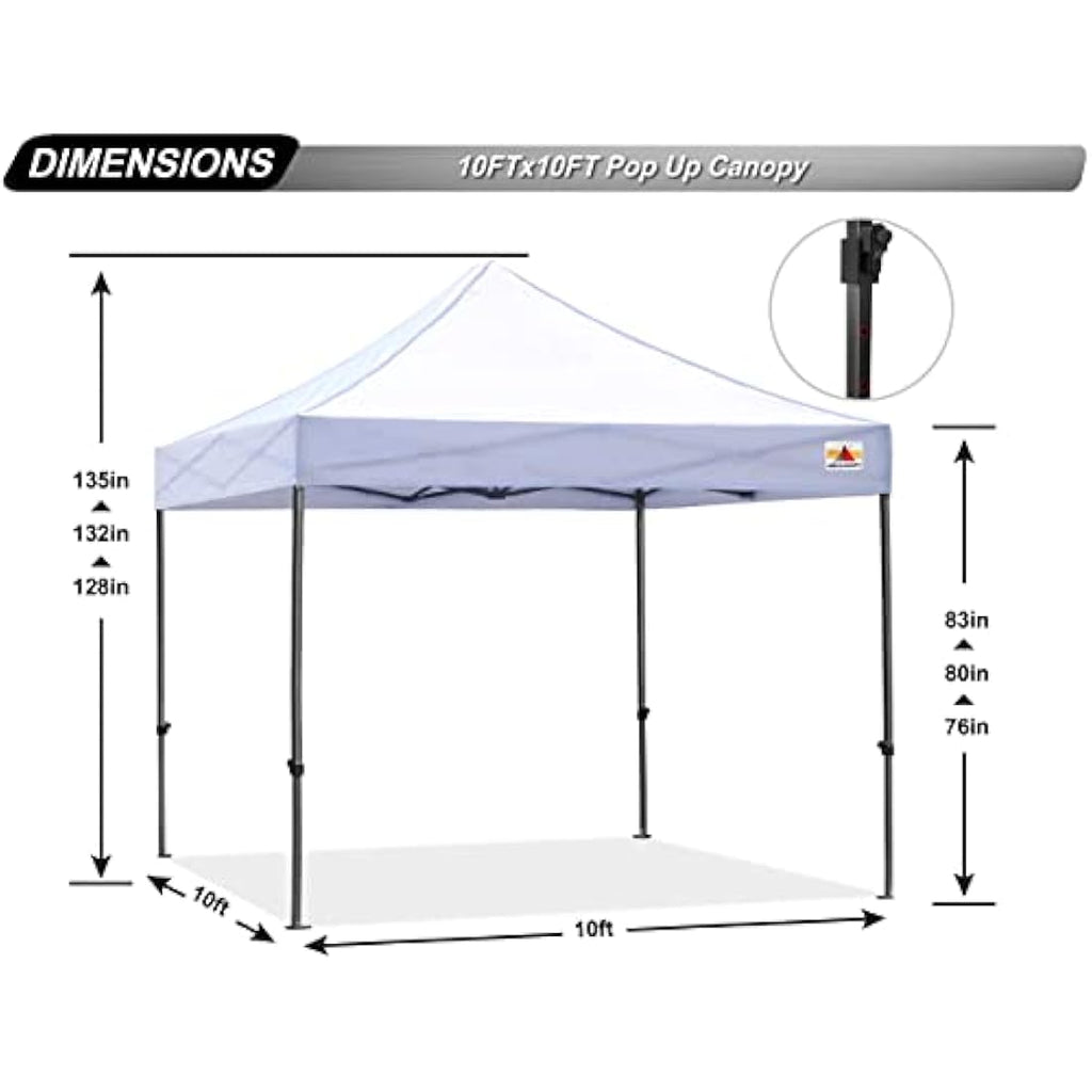 ABCCANOPY Pop Up Gazebo – Heavy Duty Commercial Canopy with Awning