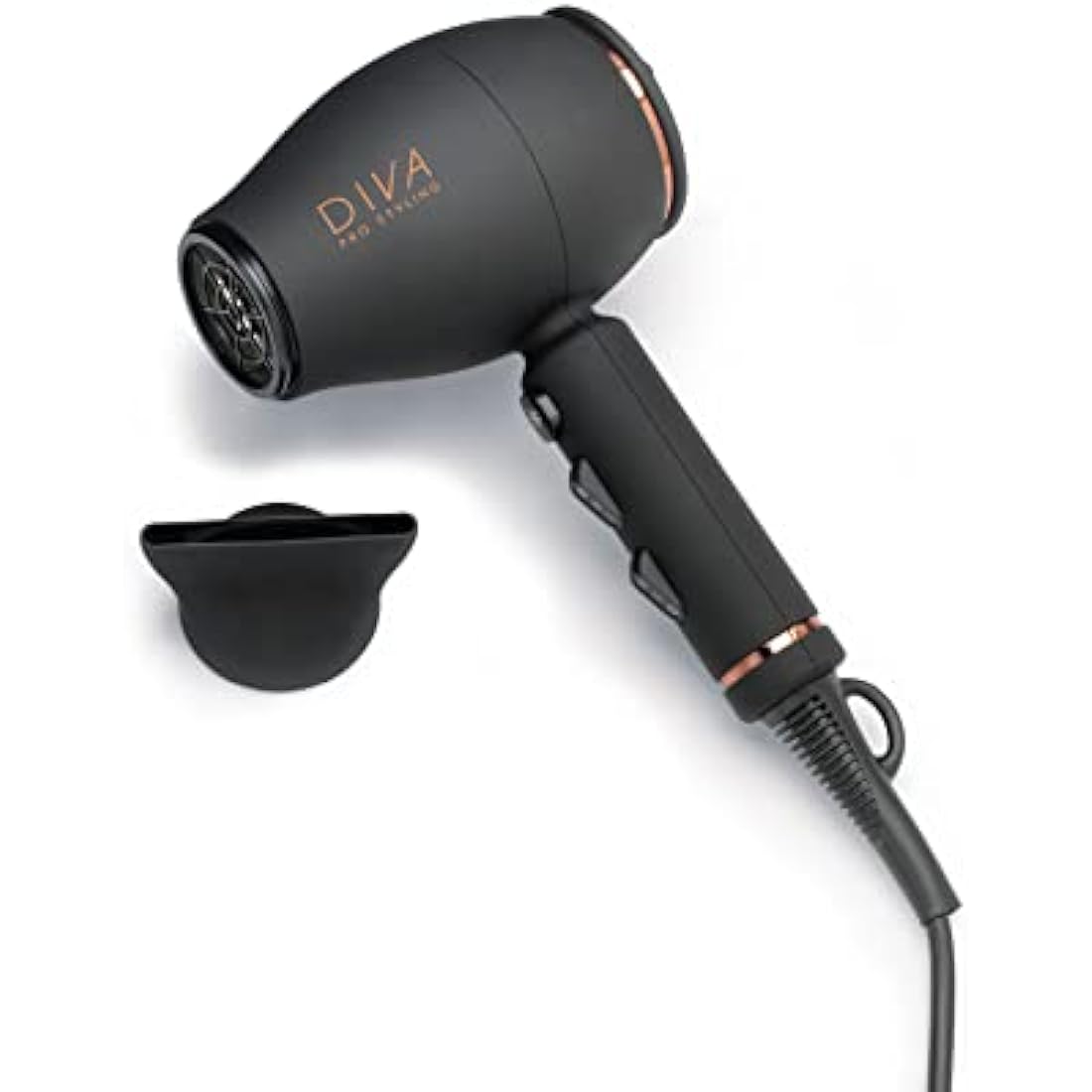 Diva Pro Styling Intenso 4000 Ionic Hair Dryer – 2000W Compact Black