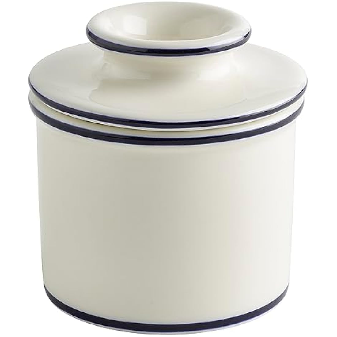 Butter Bell Crock by L Tremain – French Ceramic Butter Dish, Blue Trim