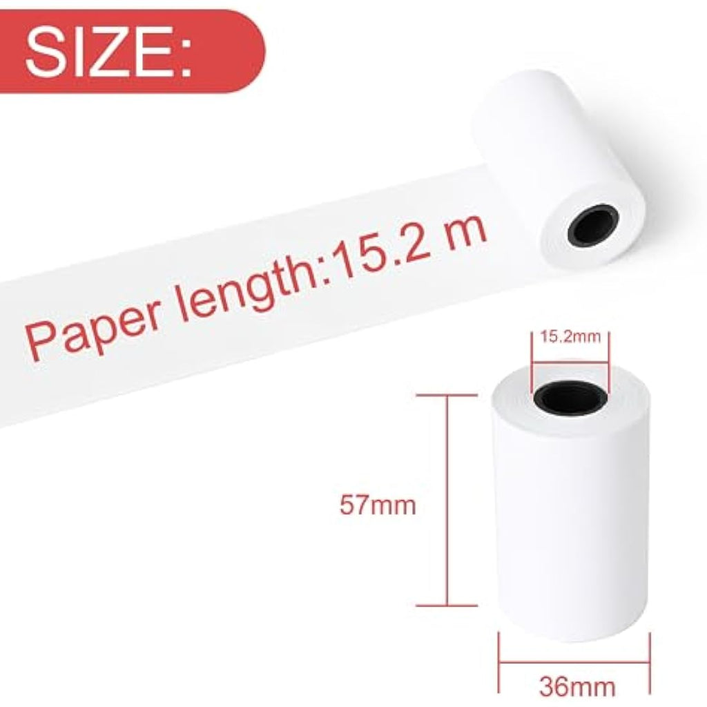 Jolof Store 57x36mm Thermal Receipt Paper Rolls for POS & PDQ - 96 Rolls