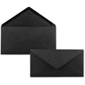 Gustav Neuser Black DL Envelopes – 110x220mm Gummed Paper – 150 Pack