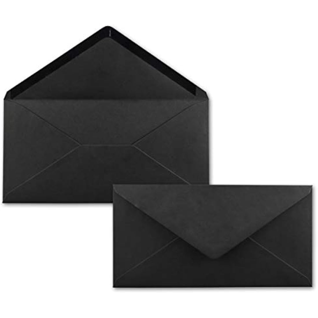 Gustav Neuser Black DL Envelopes – 110x220mm Gummed Paper – 150 Pack
