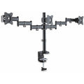 PureMounts Triple Monitor Desk Mount | 13-27 Inch VESA Arm – Black