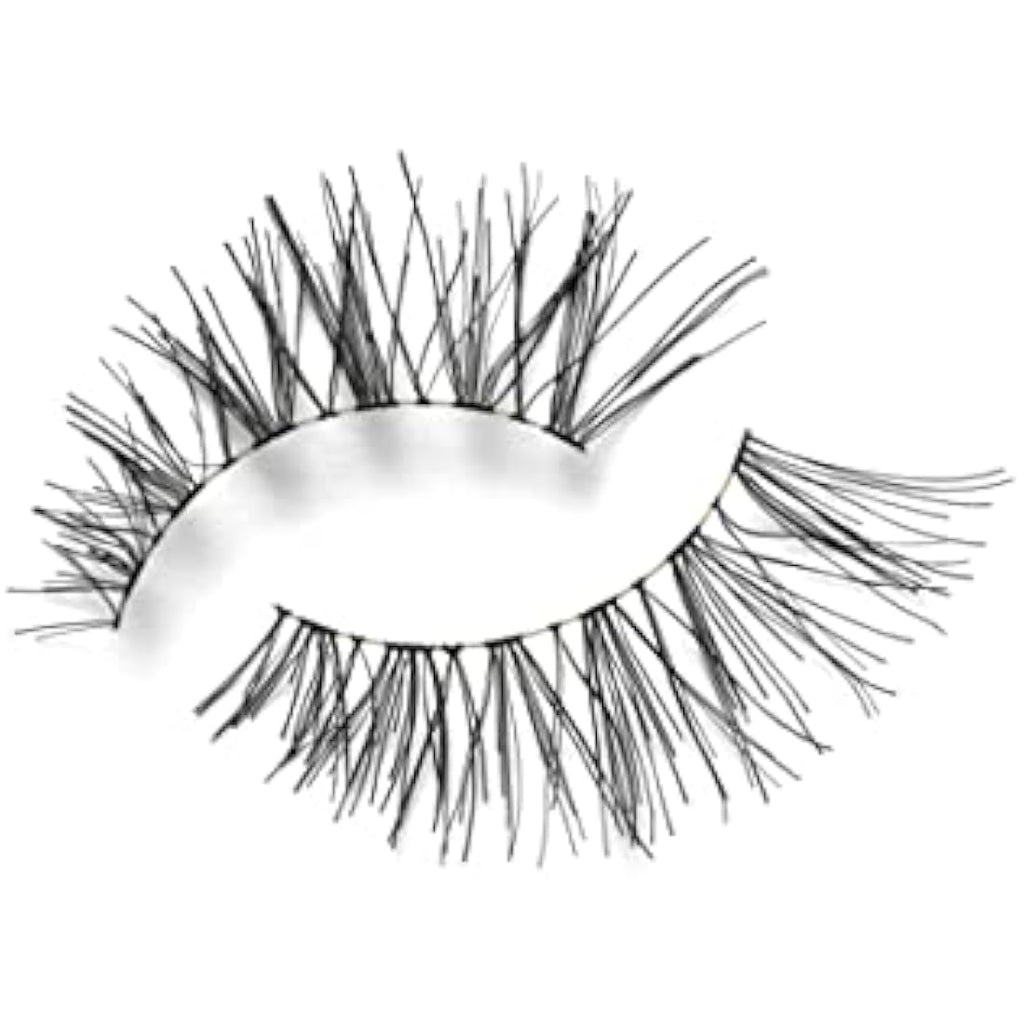 Eylure No. 013 False Lashes – 3/4 Length Black Strip Lashes with Glue