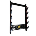5-Tier Sword Wall Mount | Dragon Pattern Katana Display Stand