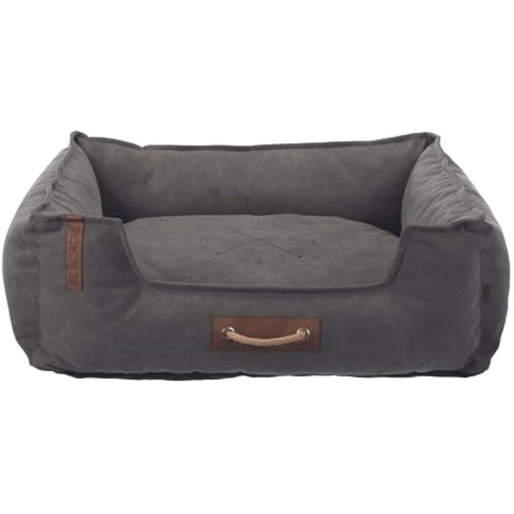 TRIXIE BE Nordic Föhr Dog Bed – Washable Dark Grey Basket, 60x50cm