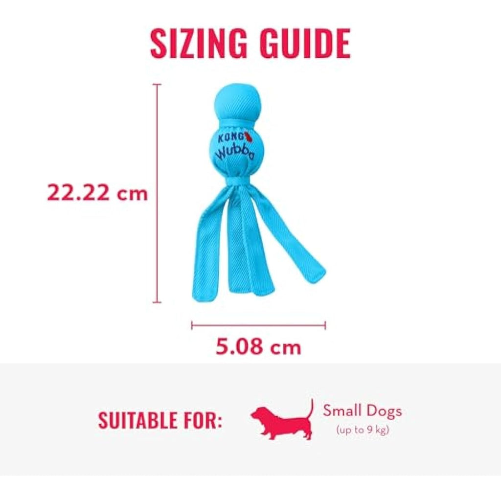 KONG Wubba Puppy Nylon Tug of War Squeaky Dog Toy – Assorted Colors