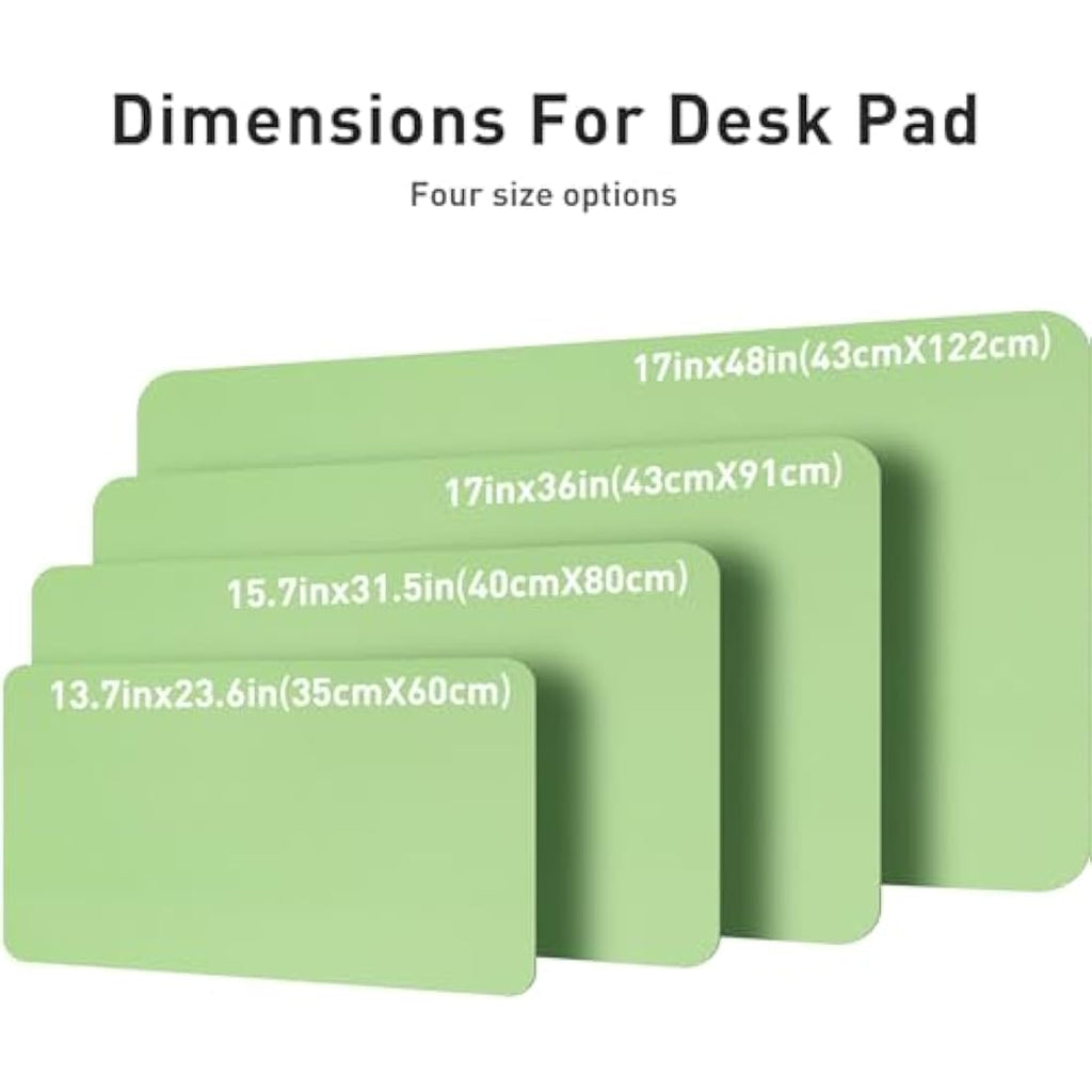 Aothia PU Leather Desk Mat – Waterproof Non-Slip Mouse Pad, Foam Green