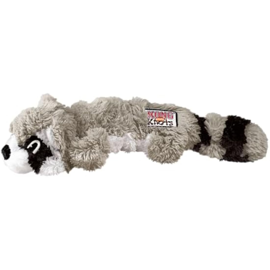 KONG Scrunch Knots Raccoon Dog Toy – Stuffing-Free Plush for S/M Dogs