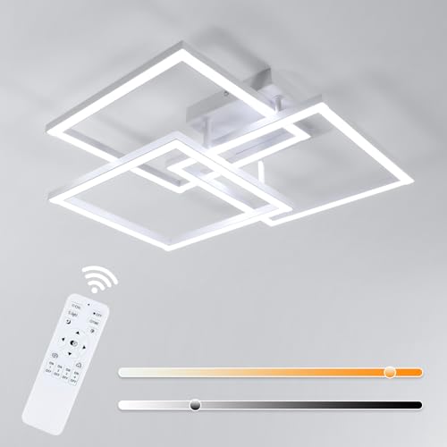 DELIPOP 40W Modern LED Ceiling Light – Dimmable Square Acrylic Lamp