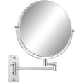 FFowcye 9" Wall Mounted Makeup Mirror | 1x/7x Magnifying Chrome Mirror