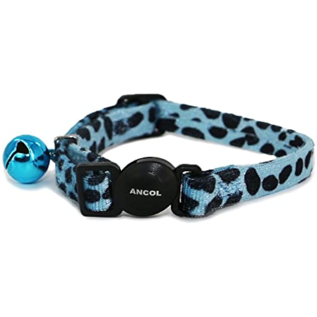 Ancol Turquoise Leopard Print Cat Collar with Safety Breakaway Buckle