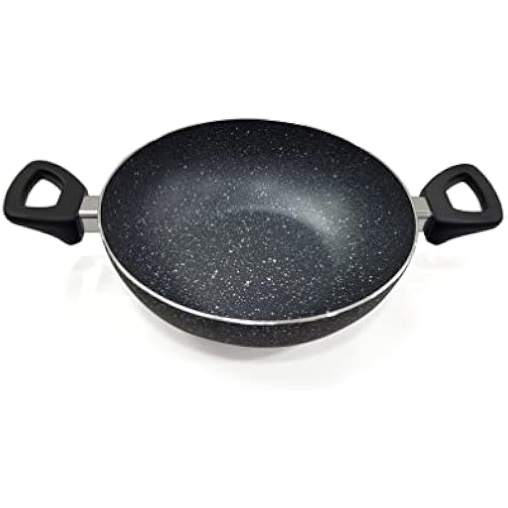 26cm Marble Non-Stick Wok | Induction Stir-Fry Pan with Lid