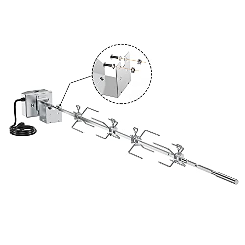 Onlyfire Stainless Steel Grill Rotisserie Kit for Weber Genesis II 400/600