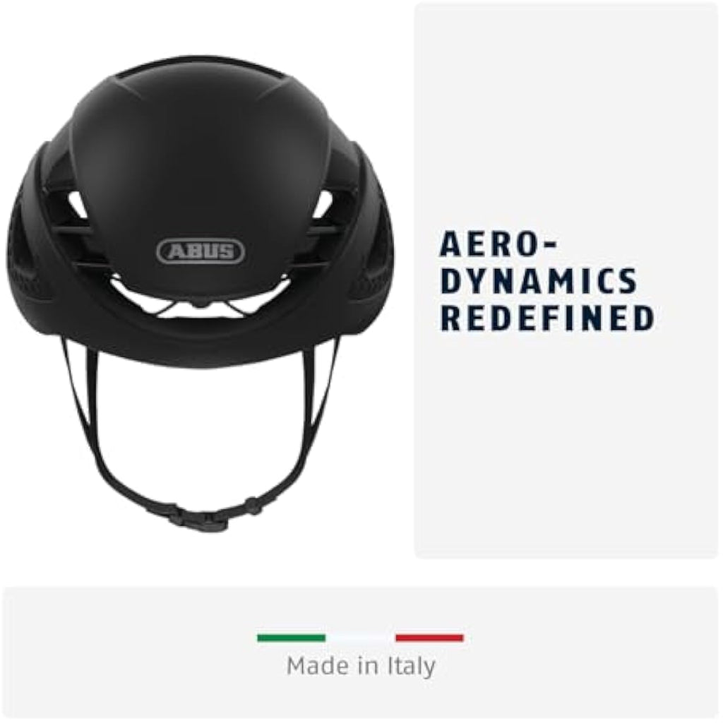 ABUS GameChanger Aerodynamic Racing Bike Helmet – Black, Size S