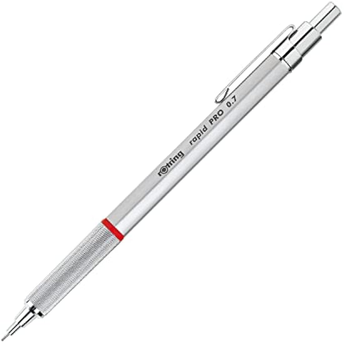 rOtring Rapid Pro Mechanical Pencil | 0.7mm HB Silver Full-Metal Body