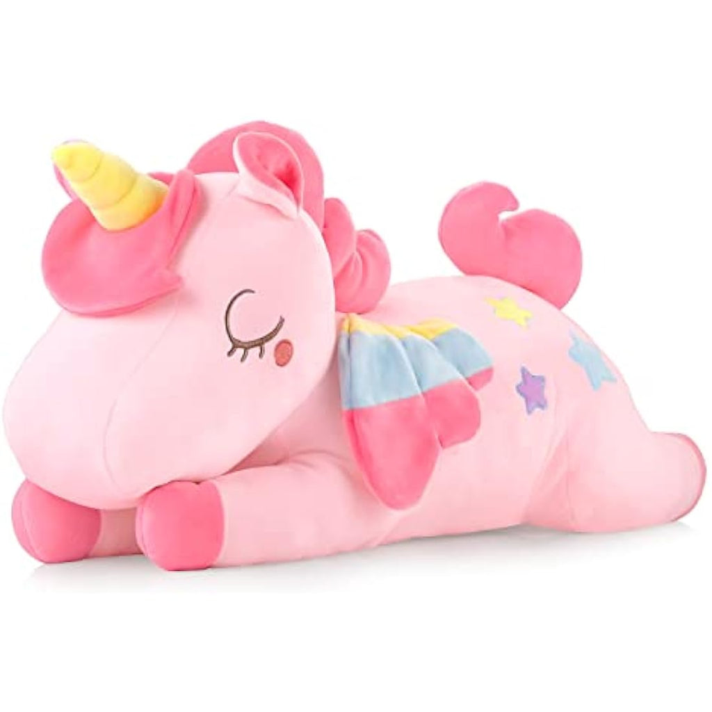 GAGAKU 26-inch Giant Unicorn Plush Pillow – Soft Stuffed Animal, Pink
