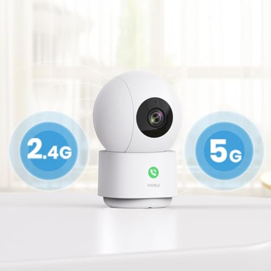 AOSU 2K Indoor WiFi Security Camera | 360° Motion Tracking Nanny Cam