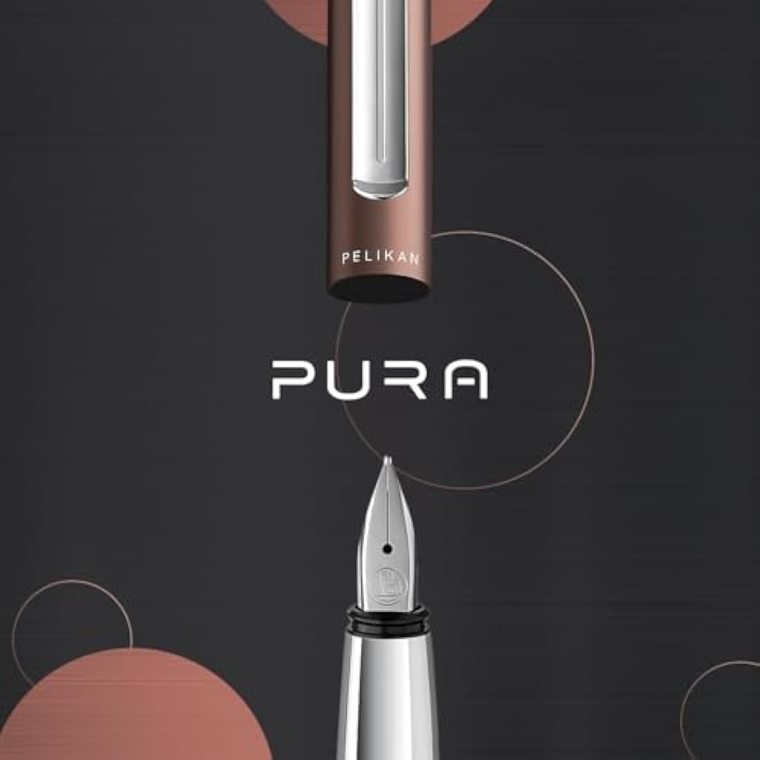 Pelikan Pura Fountain Pen - Mocha Aluminium, Medium Nib (M)