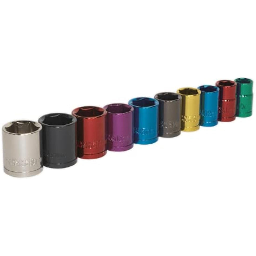 Sealey AK285 10-Piece 3/8" Sq Drive 6pt Metric Walldrive Socket Set