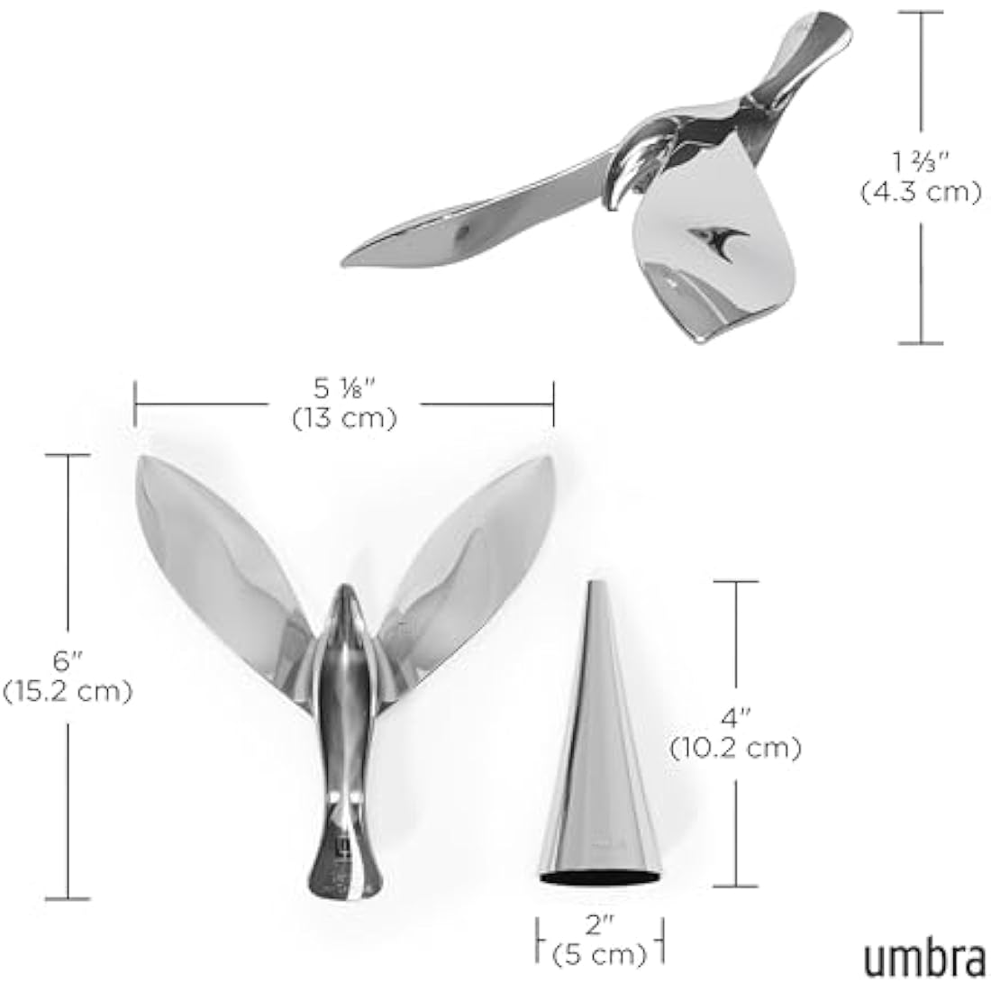 Umbra Tipsy Bottle Opener – Sculptural Polished Metal Bar Accessory