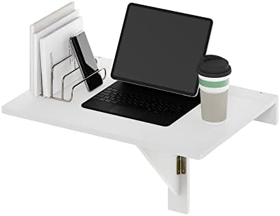 Furinno Hermite Wall-Mounted Folding Table | Space-Saving Modern Desk