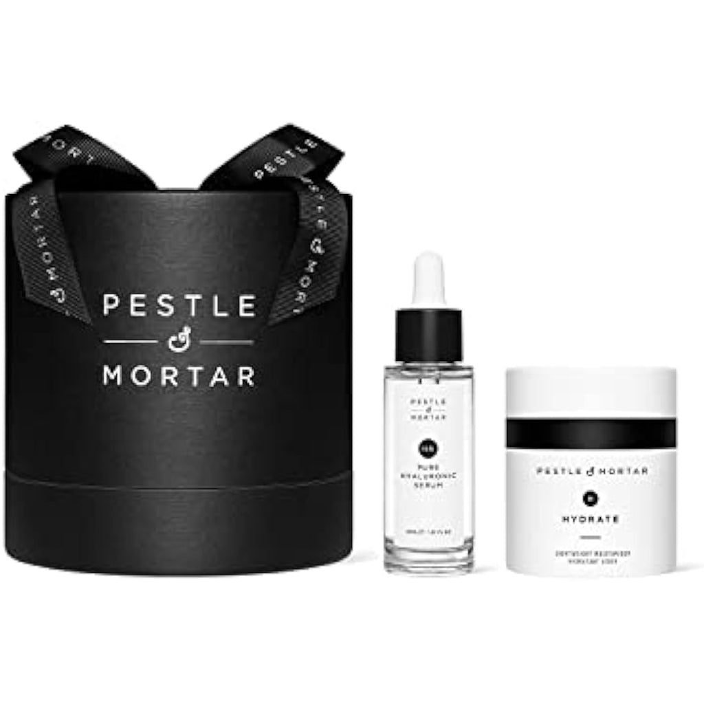 Pestle & Mortar Hydrating Duo – Hyaluronic Serum & Peptide Moisturiser