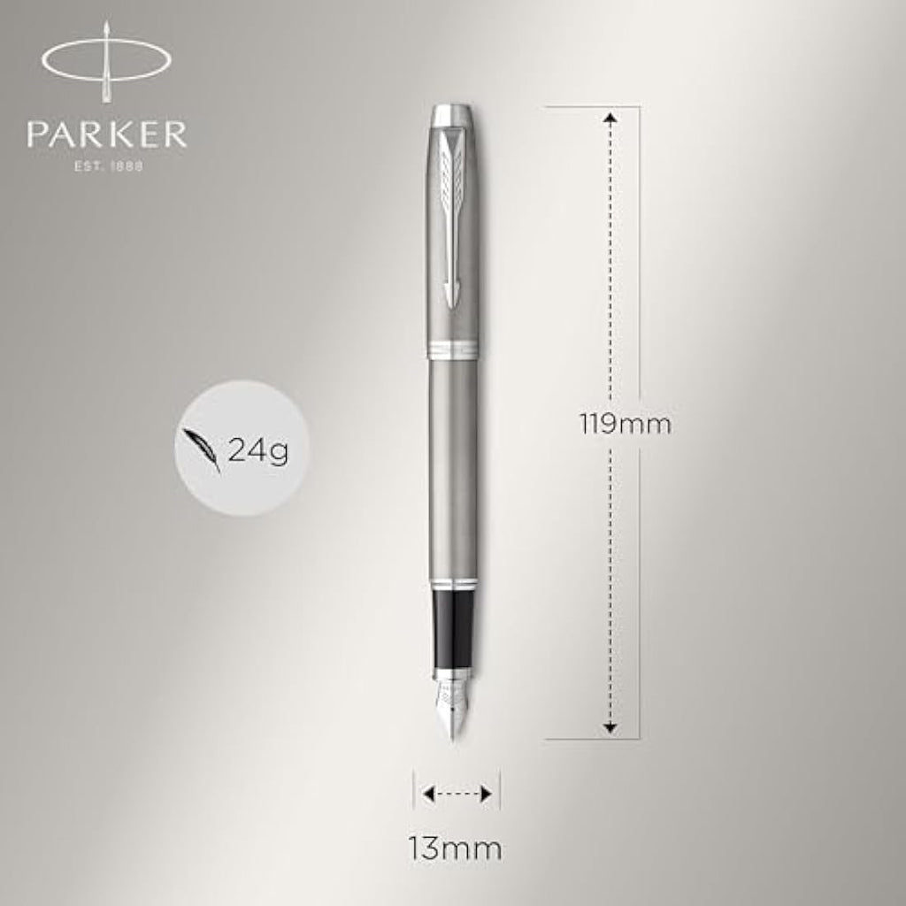 Parker IM Duo Pen Gift Set - Stainless Steel Fountain & Ballpoint