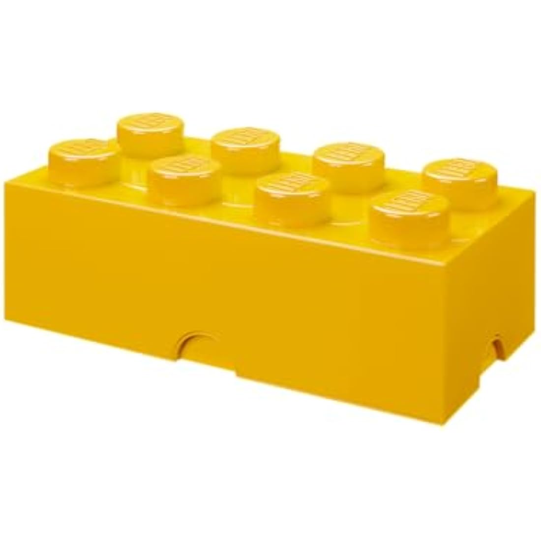 LEGO Storage Brick 8 Knobs – Stackable Plastic Toy Box, Yellow (12.1L)