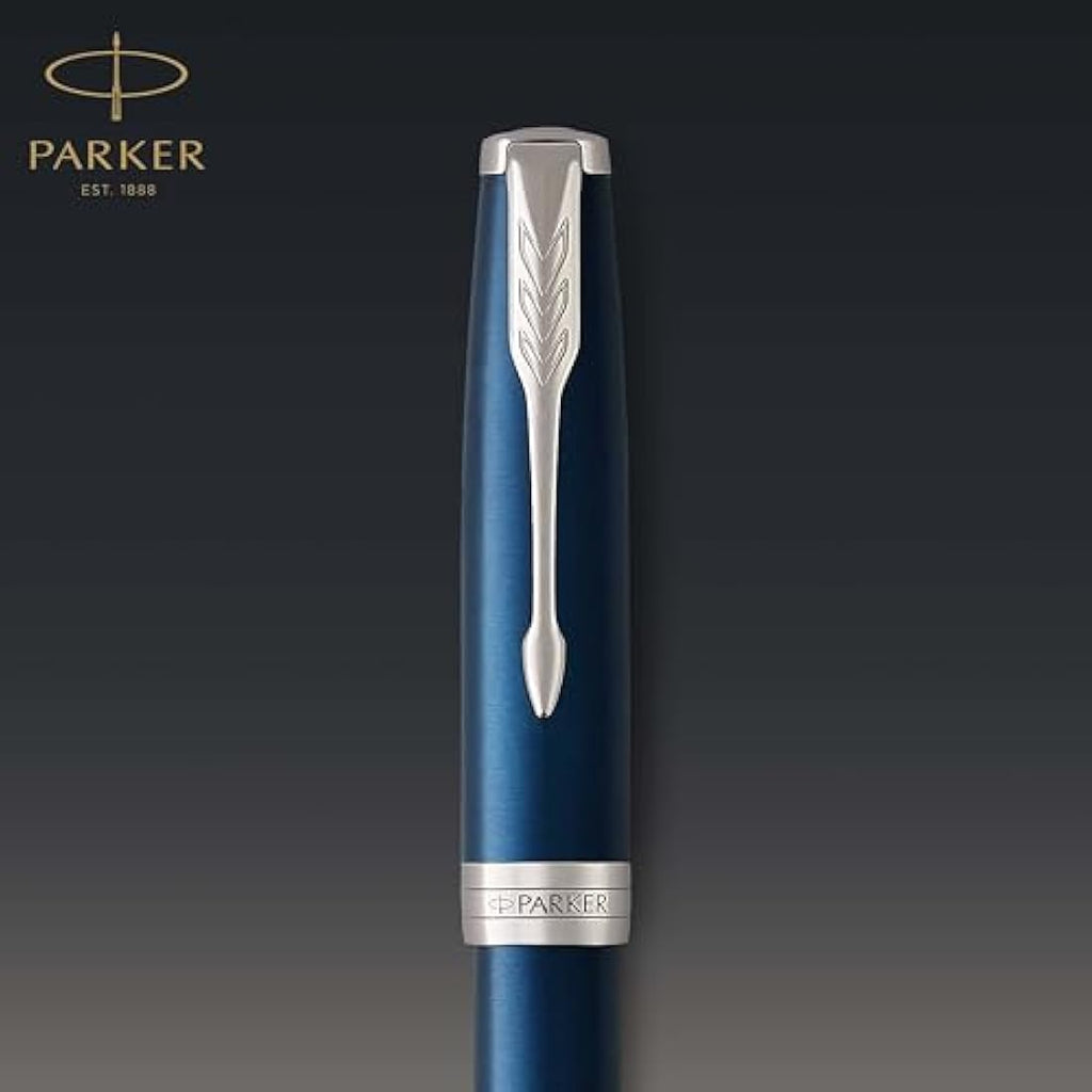 Parker Sonnet Rollerball Pen - Blue Lacquer & Palladium Trim, Fine Point