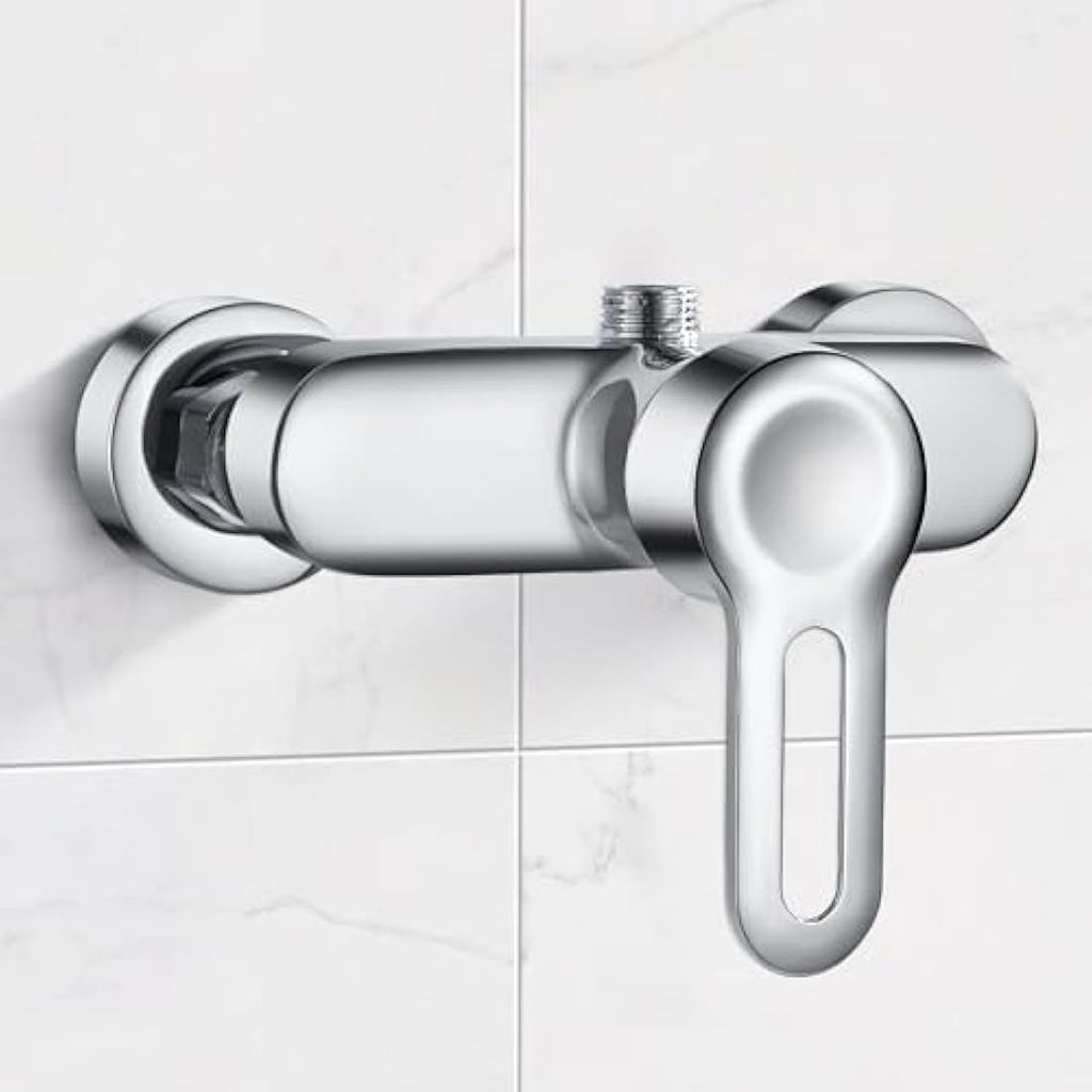 Chrome Shower Mixer Tap | Wall Mounted Brass Valve