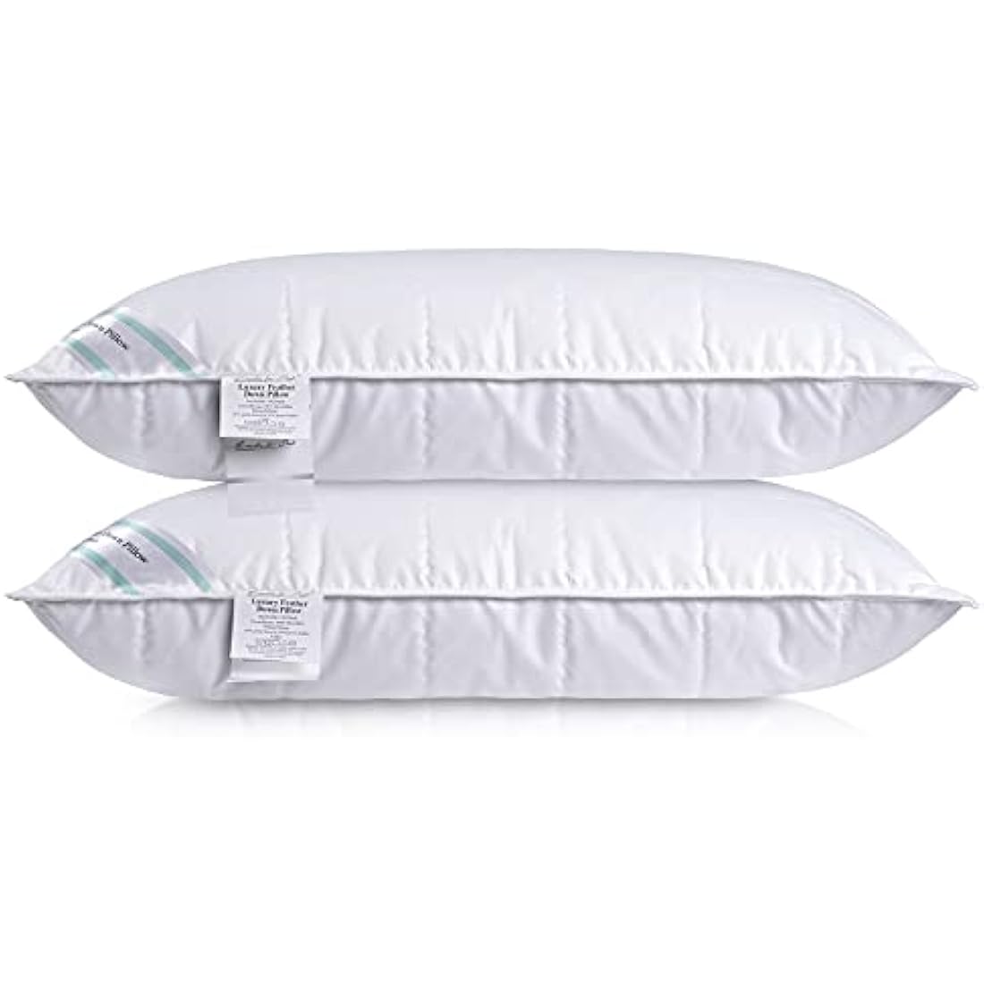 Jolof Store Feather & Down Pillows - Pack of 2 Luxury Medium Soft Support