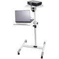 Properav Mobile Desk & Projector Trolley | Adjustable Height – White