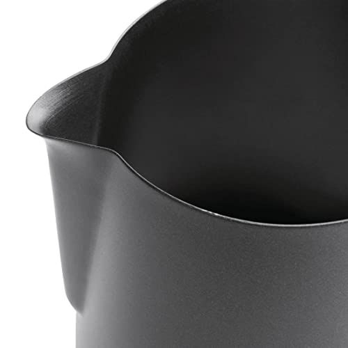 Olympia Black Non-Stick Milk Frothing Jug – 900ml Stainless Steel Pitcher